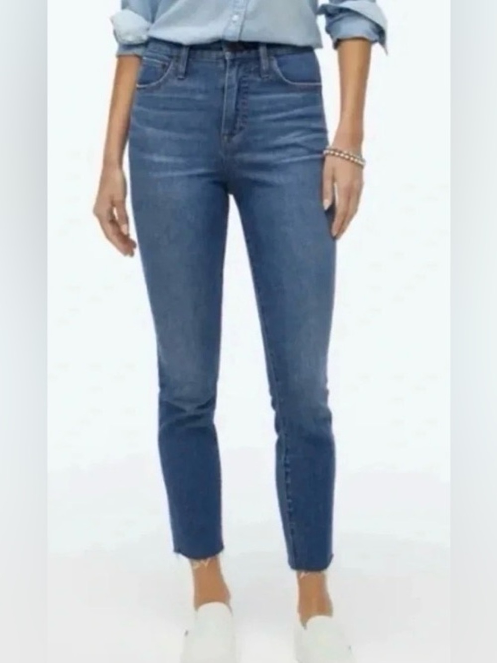 J. Crew Slim Sz 29 Women’s High-Rise Ankle Jeans in Medium Blue Wash